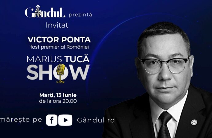 Marius Tucă Show începe marți, 13 iunie, de la ora 20.00, live pe gândul.ro. Invitat: Victor Ponta
