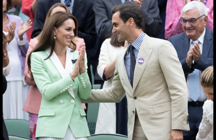 Roger Federer a dat să o sărute pe Kate Middleton