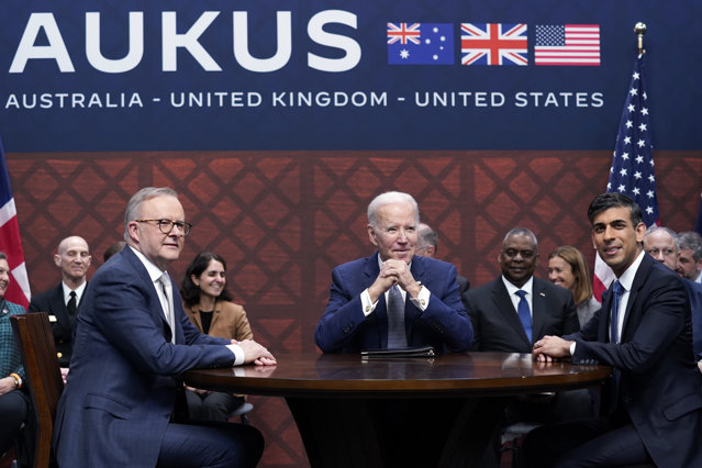 SUA, Marea Britanie şi Australia analizează extinderea alianţei Aukus pentru a descuraja China în regiunea Indo-Pacific SUA, Marea Britanie şi Australia analizează extinderea alianţei Aukus pentru a descuraja China în regiunea Indo-Pacific