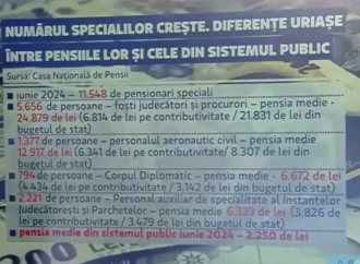 Pensiile speciale, de ZECE ori mai mari decât cele normale Pensiile speciale, de ZECE ori mai mari decât cele normale