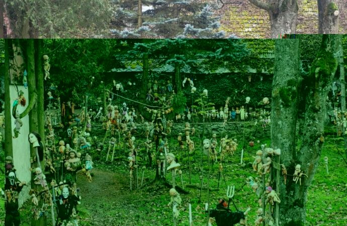 Un ceh și-a umput curtea e figurine horror ca să alunge răul Un ceh și-a umput curtea e figurine horror ca să alunge răul