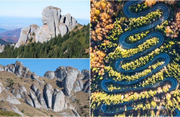Spectaculoasa șosea în bucle din Munții Ciucaș. Drumul transcarpatic deschide calea spre „babele” masivului