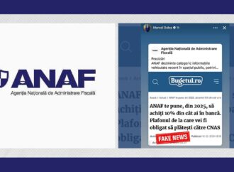 FAKE NEWS. ANAF dezminte zvonurile privind taxa de 10% pe banii din conturile bancare ale contribuabililor FAKE NEWS. ANAF dezminte zvonurile privind taxa de 10% pe banii din conturile bancare ale contribuabililor