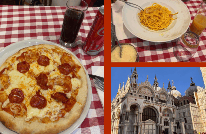 Mai ieftin de atât nu se poate la Veneția. Cât costă o PIZZA și o porție de spaghete în preajma Bazilicii Sfântului Marcu, pe lângă taxa „Servizio”